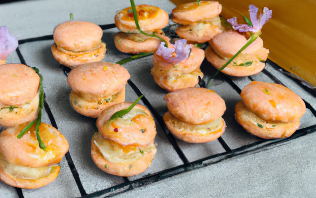 Macarons saumon-ciboulette pour un apéritif dînatoire