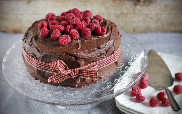 Gâteau choco-framboise
