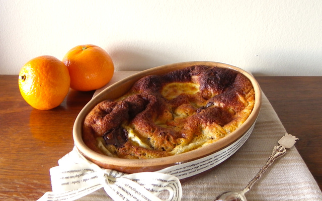 Gratin à la clémentine et chocolat