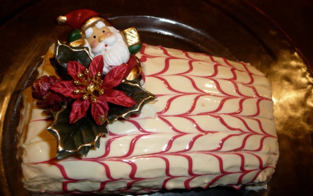 Bûche au citron et aux framboises