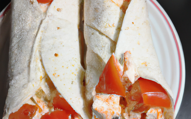 Wraps au surimi et tomate
