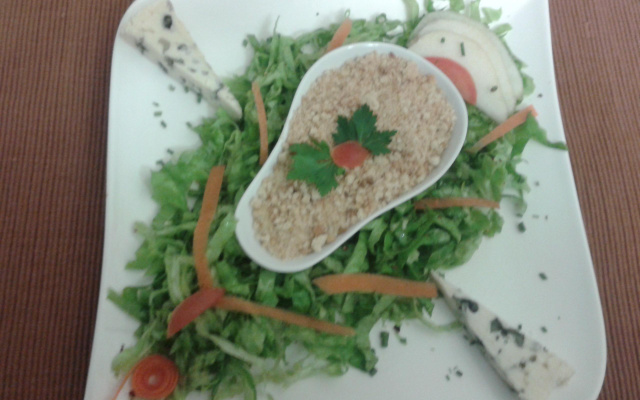 Crumble au roquefort et aux poires