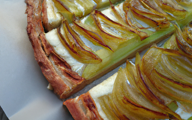 Tarte aux poireaux et gésiers