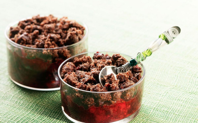 Crumble chocolat fruits rouges