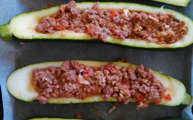 Courgettes farcies à la viande hachée