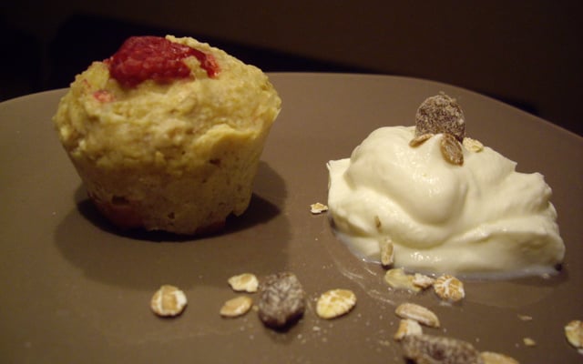 Muffins framboise-flocons d'avoine-tofu