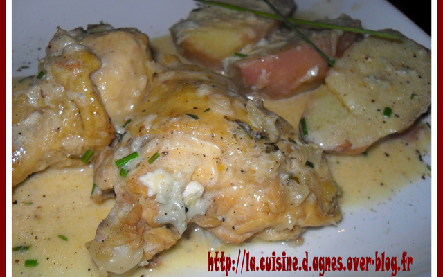 Cuisses de poulet au mascarpone-gorgonzola