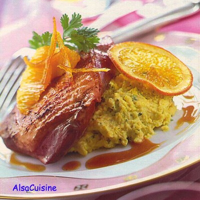 Magrets de canard au miel et à l'orange