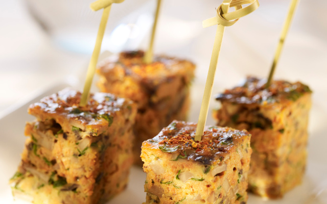 Fritatta aux champignons et haché sojasun