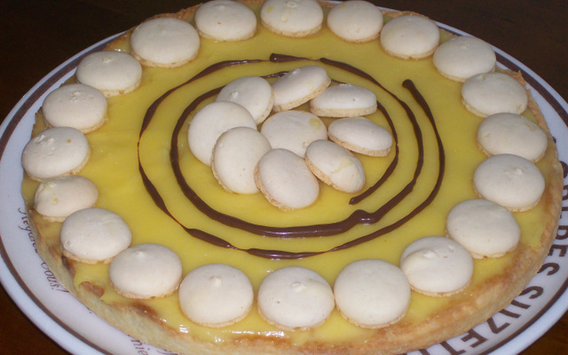 Tarte au citron déco macaron