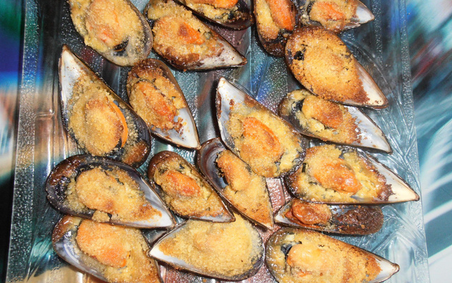 Moules gratinées à l'aioli