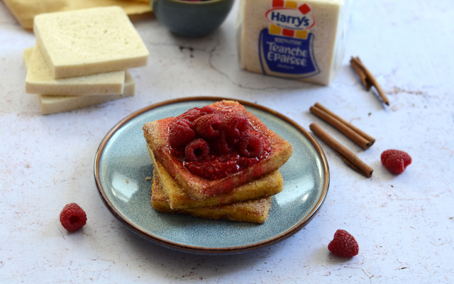 French toast aux framboises