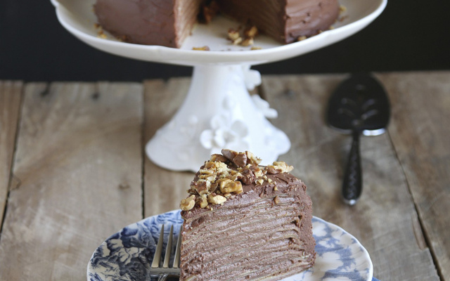 Gâteau de crêpes au chocolat