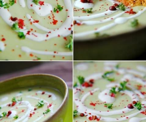 Velouté de poireaux au vieux Comté et sa tuile