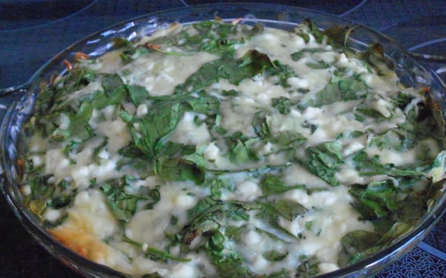 Quiche aux épinards sans croûte