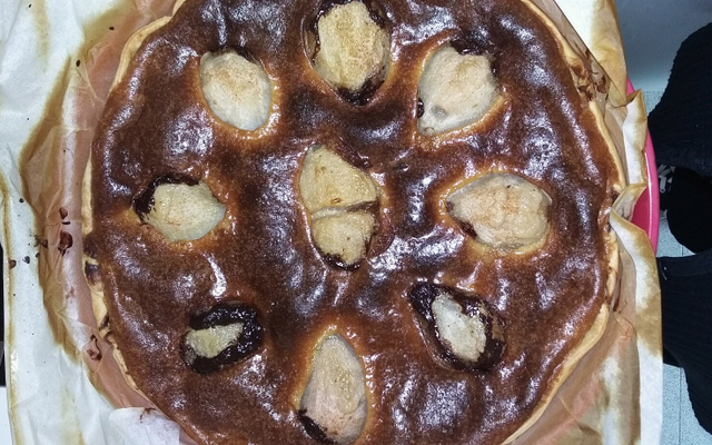 Tarte poire-chocolat de grand-mère