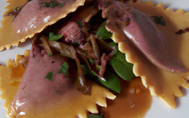 Ravioli de langues de canard