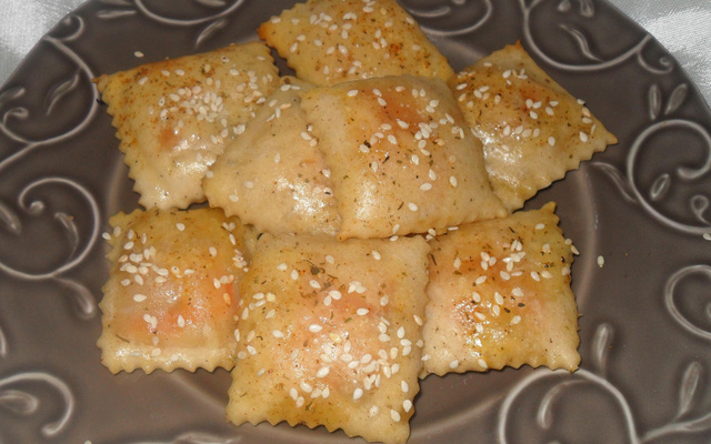 Raviolis au four à la truite fumée et au fromage