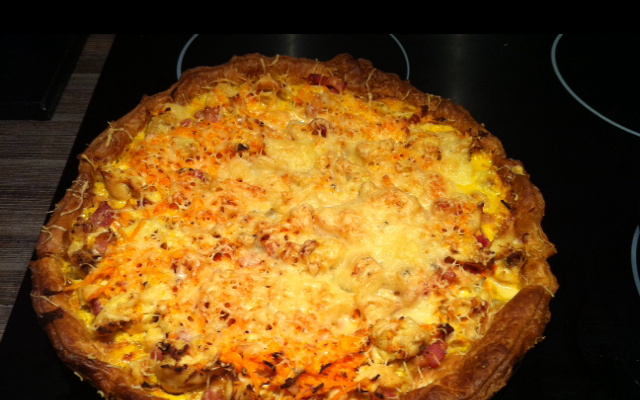 Tarte aux carottes et au poulet