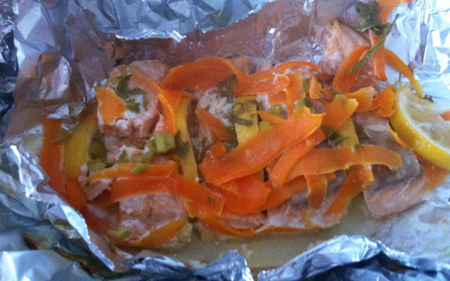 Saumon en papillote économique