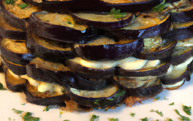 Mille-feuilles soleil d'aubergines