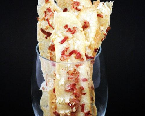 Tuiles flambées "façon flammekuche"