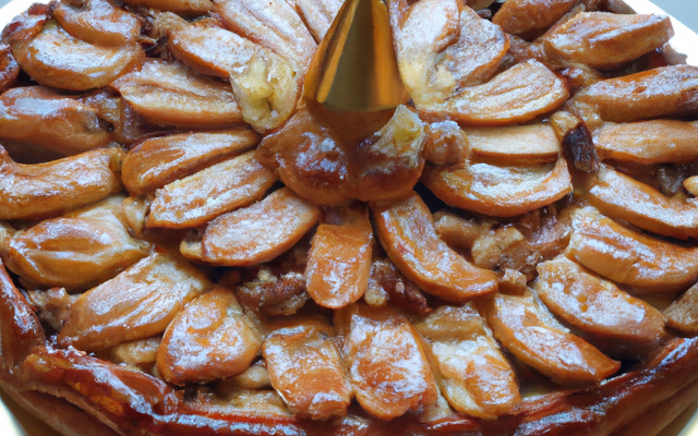 Galette des rois aux pommes caramélisées et noisettes relevée au Calvados