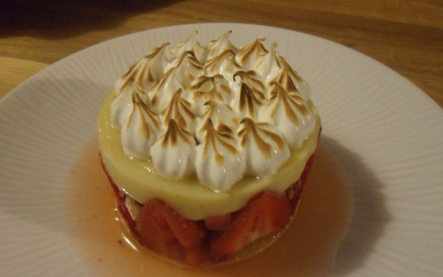 Tartelette aux fraises destructurée