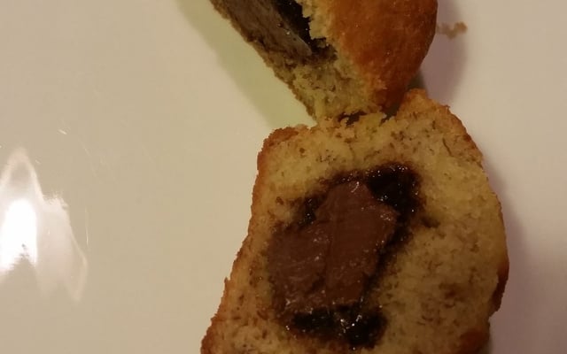 Muffins banane nutella et rhum