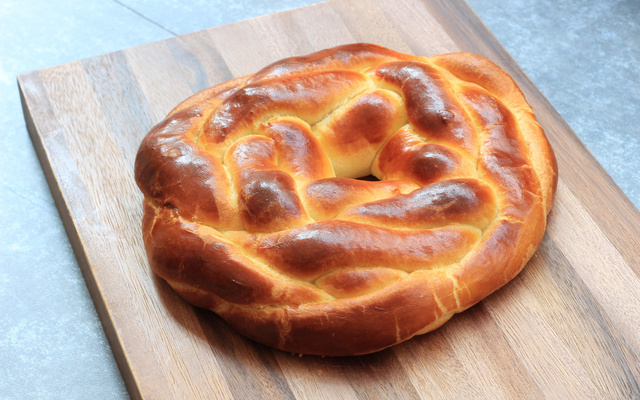 Brioche tressée en fleur
