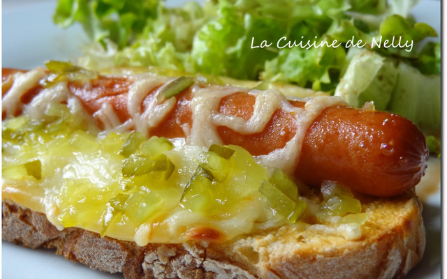 Tartine façon Hot-dog