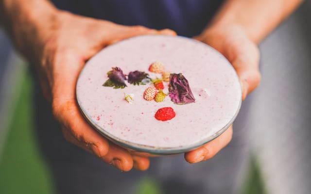 Frozen yogurt instantané fraises des bois & gingembre