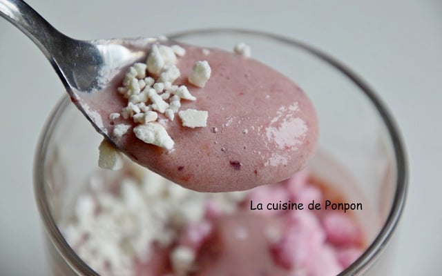 Crème à la confiture de framboises