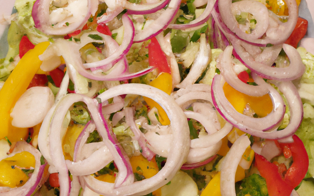 Salade de crudité et oignons