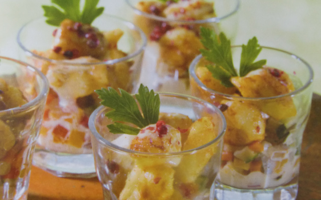 Verrine lotte aux légumes