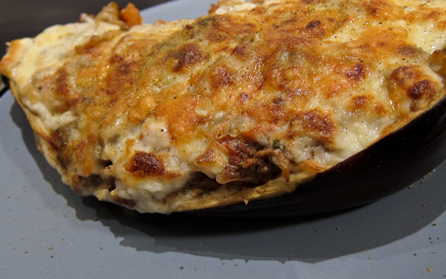 Barquette d'aubergines farcies