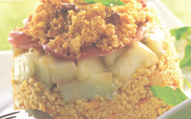 Crumble de céréales gourmandes aux poires et noix