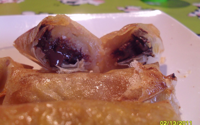 Nems chocolat ,banane