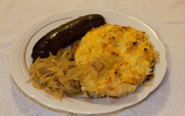 Boudin noir et sa purée à l'oignon !