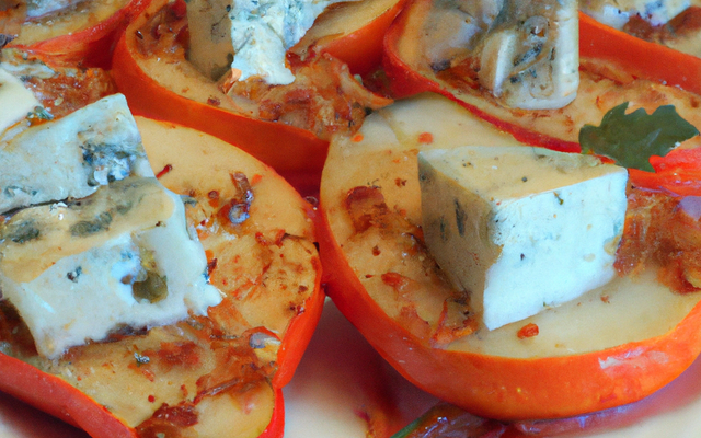 Poires paprika et roquefort