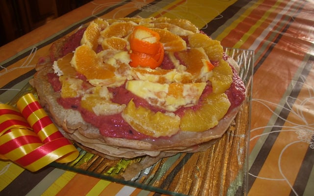 Gâteau de crêpes sucré