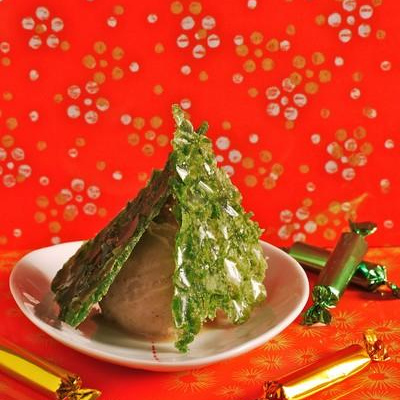 Pyramide de sucre d'orge et son trésor glacé aux marrons