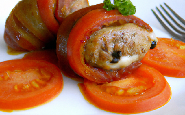 Tomate et farci de veau