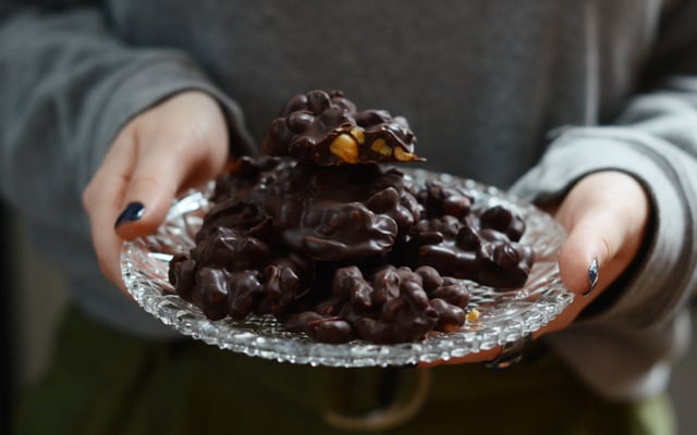 Cluster de cacahuètes au chocolat
