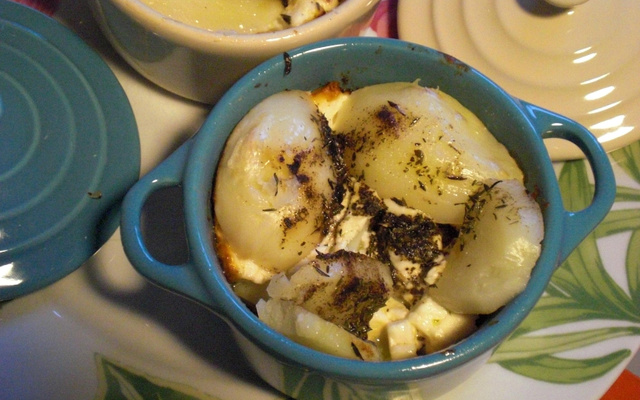 Gratin de pommes de terre et tomates à la féta