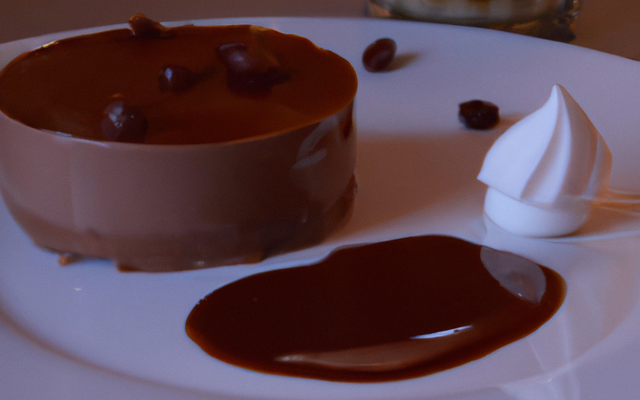 Mousse au chocolat et fond de café