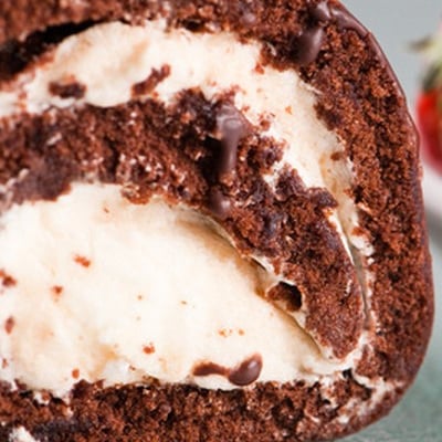 Bûche de Noël poire-chocolat