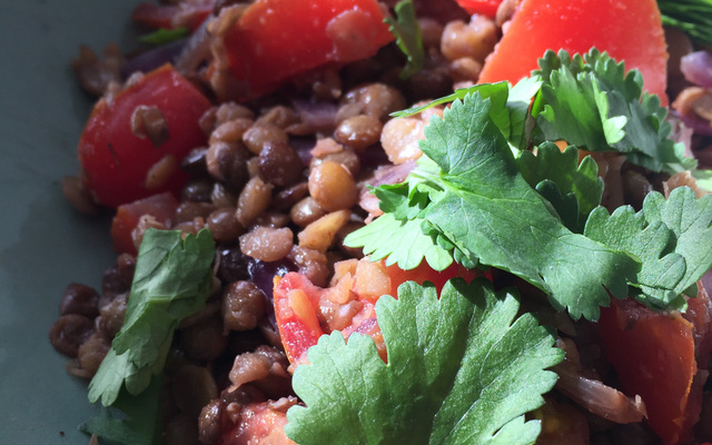 Salade de lentilles au poulet