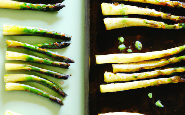 Pointes d'asperges braisées