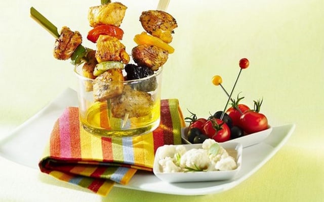 Brochettes de poulet à l'orientale